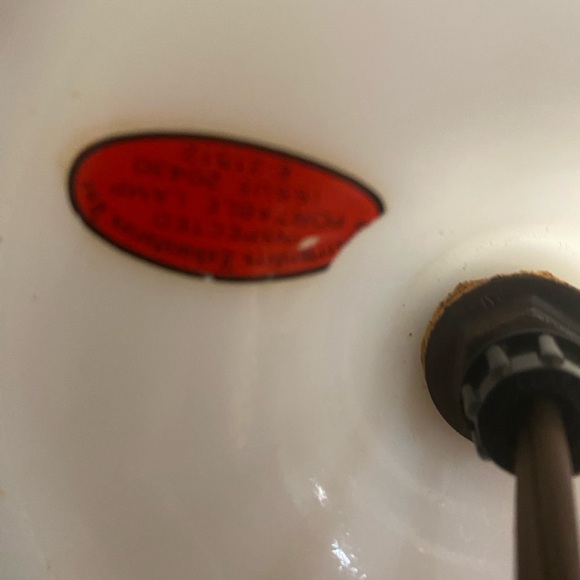 Vintage, Hobnail Milk Glass Table Lamp with a Crumpled Ruffled Edge - Picture 6 of 11